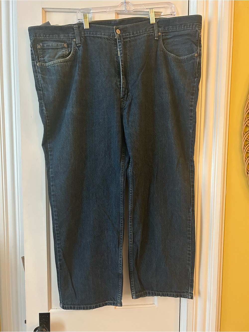 Men's Dark Blue Straight-Leg Jeans